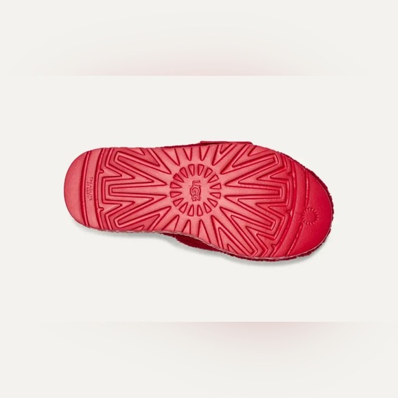 BNWT UGG Fluffita Platform Slides – Red – Size 9 - Picture 4 of 14